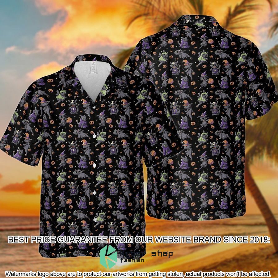Cute Toothless Halloween Pattern Hawaiian Shirt 4 Cute Toothless Halloween Pattern Hawaiian Shirt word1
