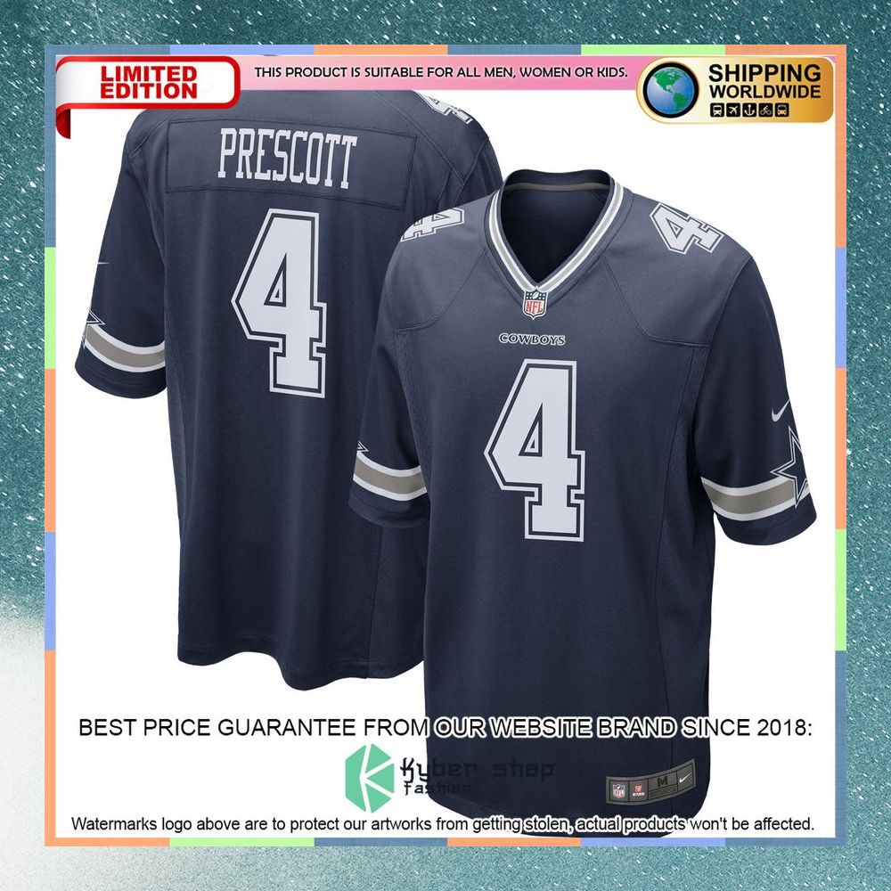 Dak Prescott Dallas Cowboys Football Team Navy Football Jersey 5 Dak Prescott Dallas Cowboys Football Team Navy Football Jersey word3