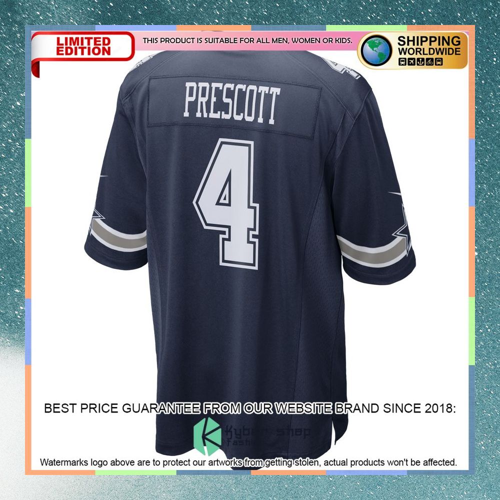 Dak Prescott Dallas Cowboys Football Team Navy Football Jersey 7 Dak Prescott Dallas Cowboys Football Team Navy Football Jersey word3