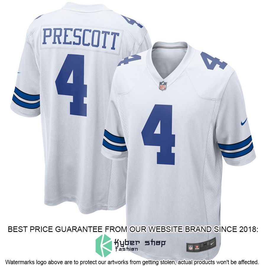 Dak Prescott Dallas Cowboys Football Team White Football Jersey