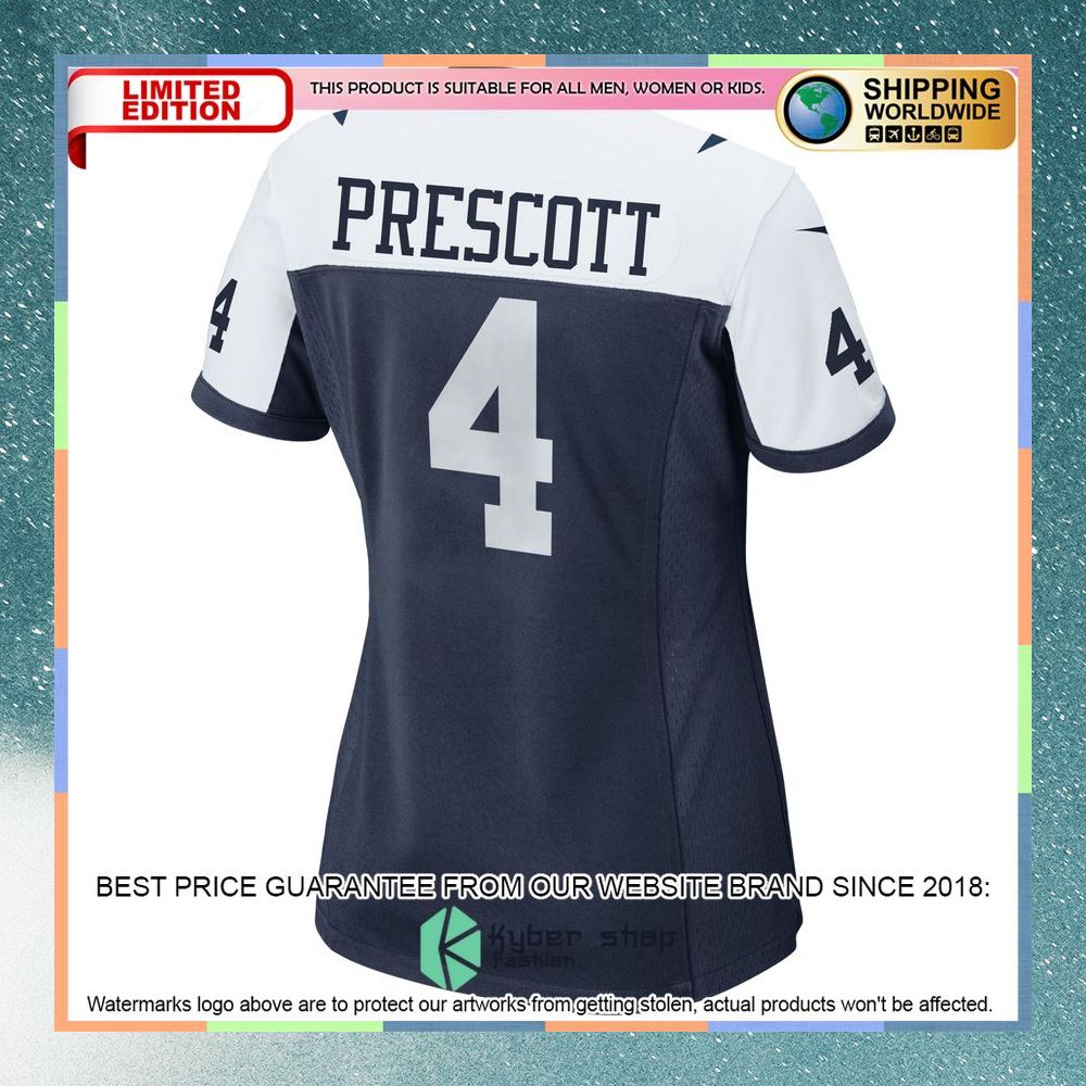 Dak Prescott Dallas Cowboys Women's Alternate Football Team Navy Football Jersey 7 Dak Prescott Dallas Cowboys Women's Alternate Football Team Navy Football Jersey word1