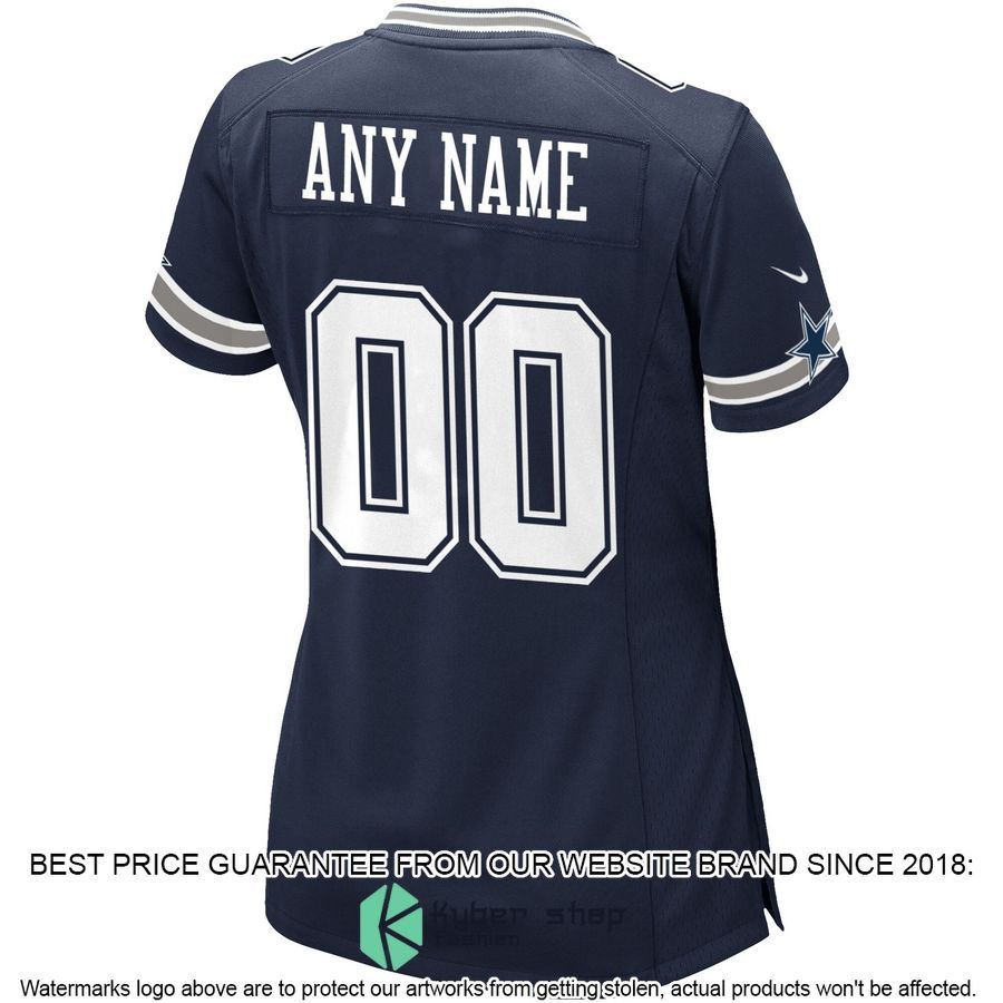 Dallas Cowboys Women's Custom Navy Football Jersey 3 Dallas Cowboys Women's Custom Navy Football Jersey word1