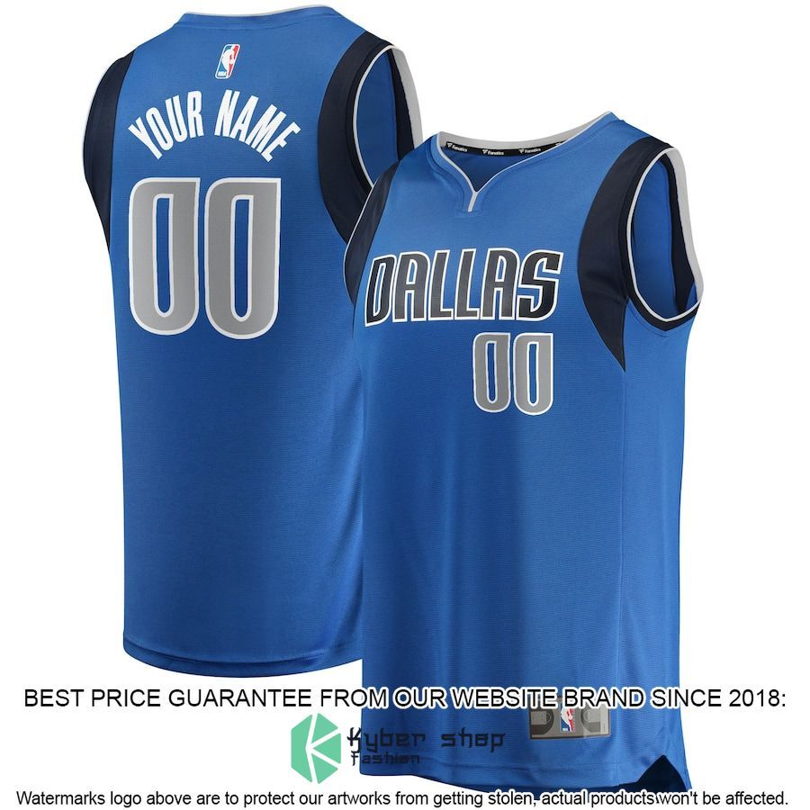 Dallas Mavericks Custom Blue Basketball Jersey