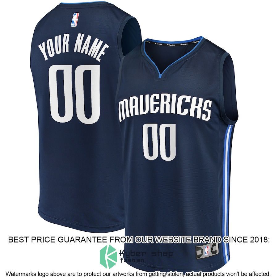 Dallas Mavericks Custom Navy Basketball Jersey