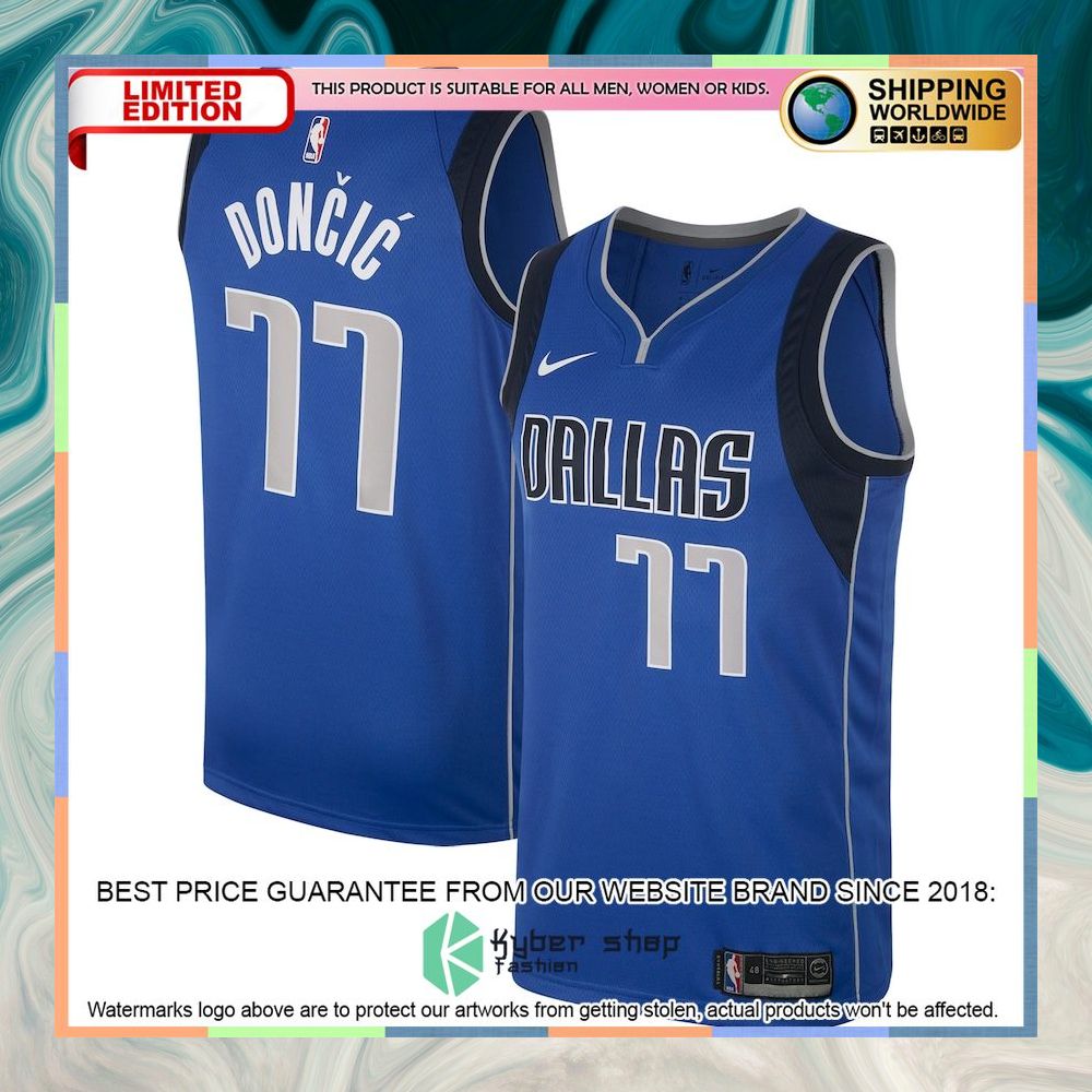 Dallas Mavericks Luka Doncic Nike Men's Royal Basketball Jersey 4 Dallas Mavericks Luka Doncic Nike Men's Royal Basketball Jersey word1