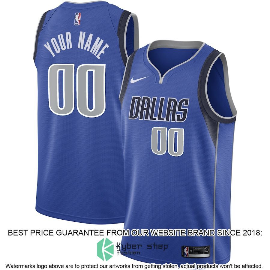 Dallas Mavericks Nike 2020-21 Custom Blue Basketball Jersey
