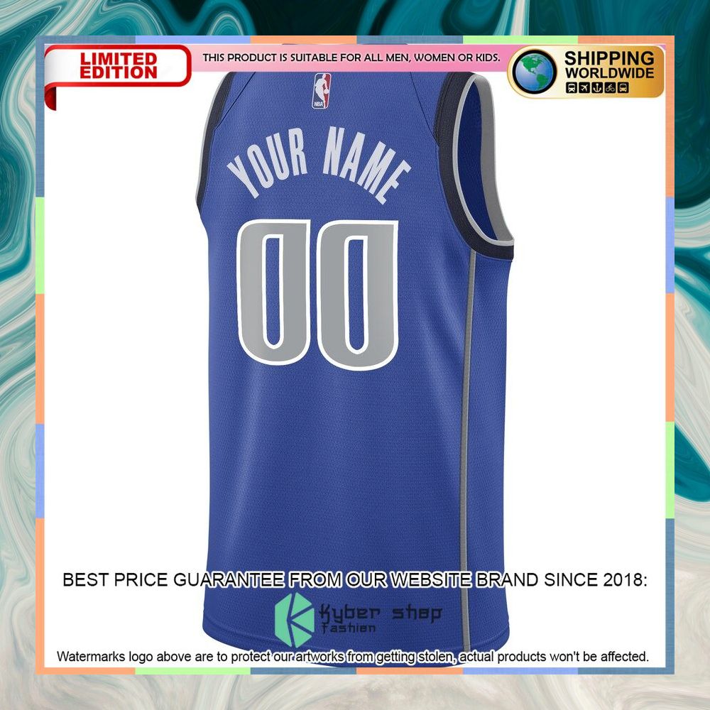 Dallas Mavericks Nike 2020-21 Custom Blue Basketball Jersey 6 Dallas Mavericks Nike 2020-21 Custom Blue Basketball Jersey word3