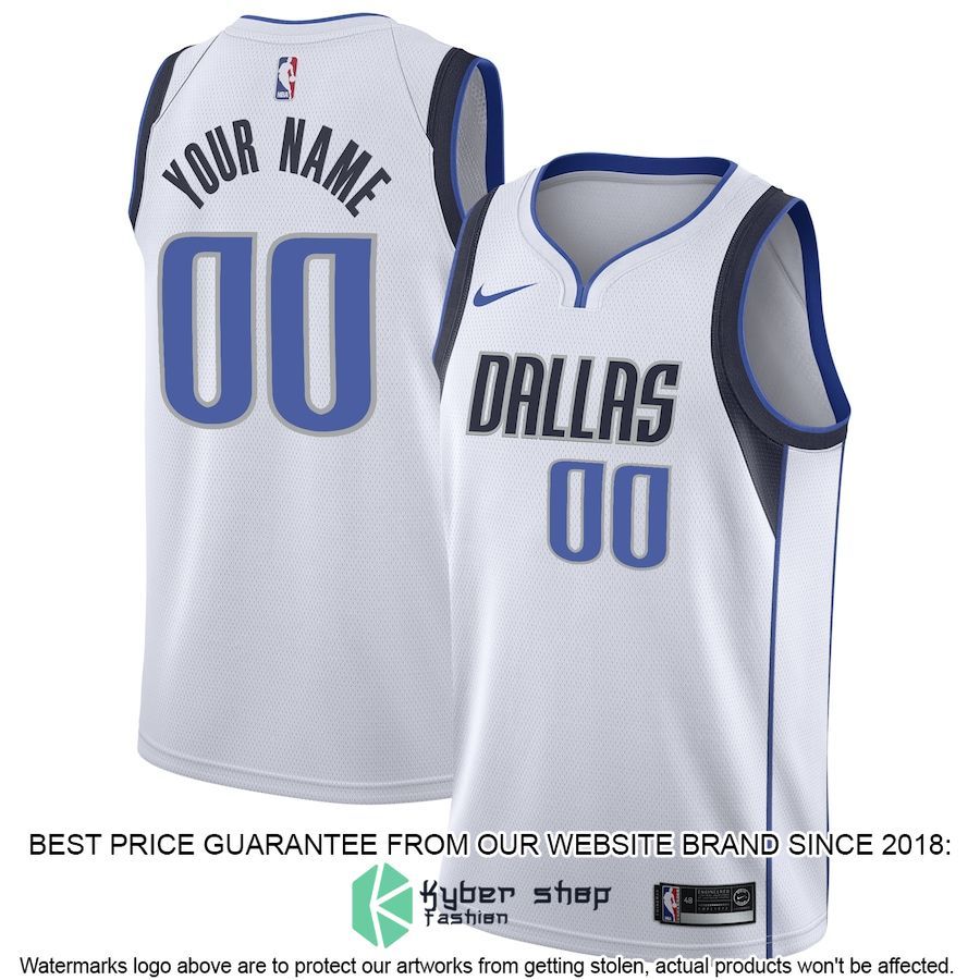 Dallas Mavericks Nike 2020-21 Custom White Basketball Jersey
