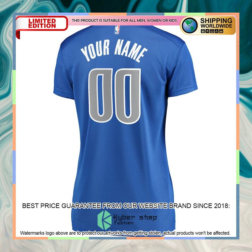 Dallas Mavericks Women's Custom Royal Basketball Jersey 6 Dallas Mavericks Women's Custom Royal Basketball Jersey word2
