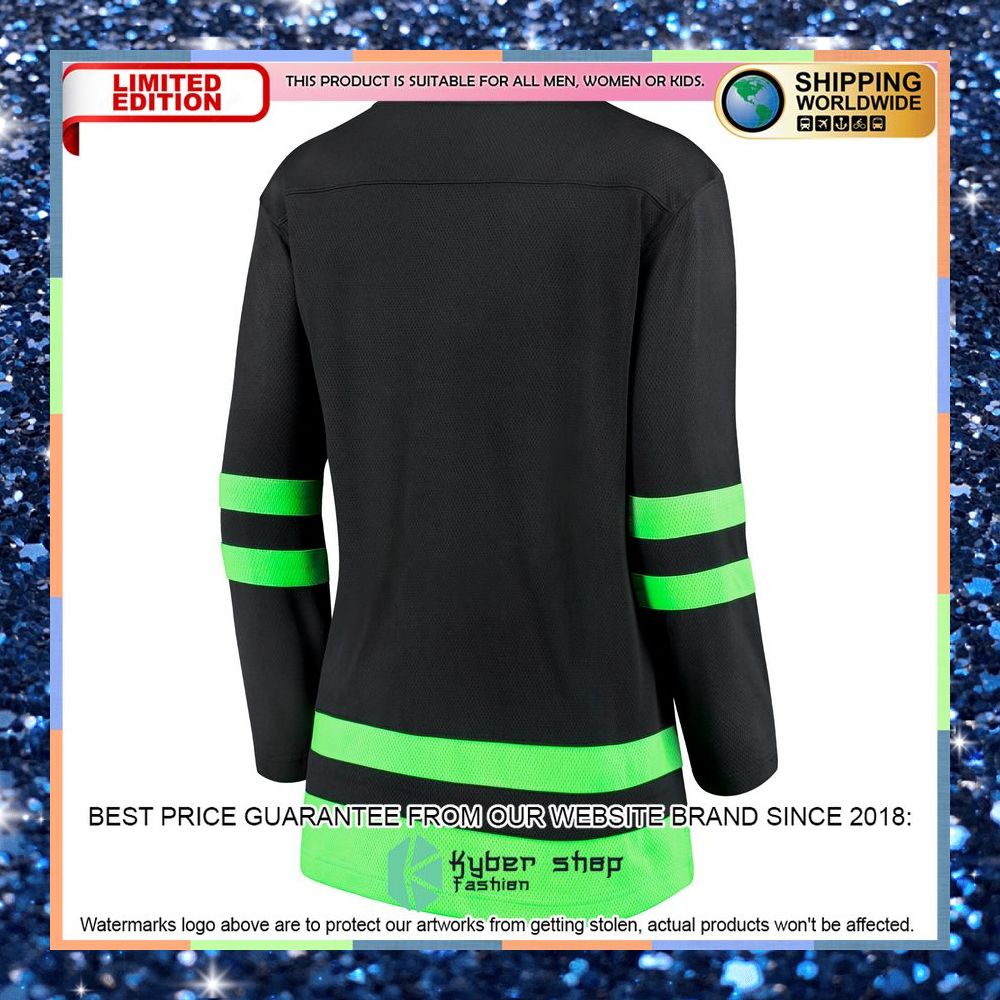 Dallas Stars Women's 2020-21 Alternate Premier Black Hockey Jersey 7 Dallas Stars Women's 2020-21 Alternate Premier Black Hockey Jersey word1