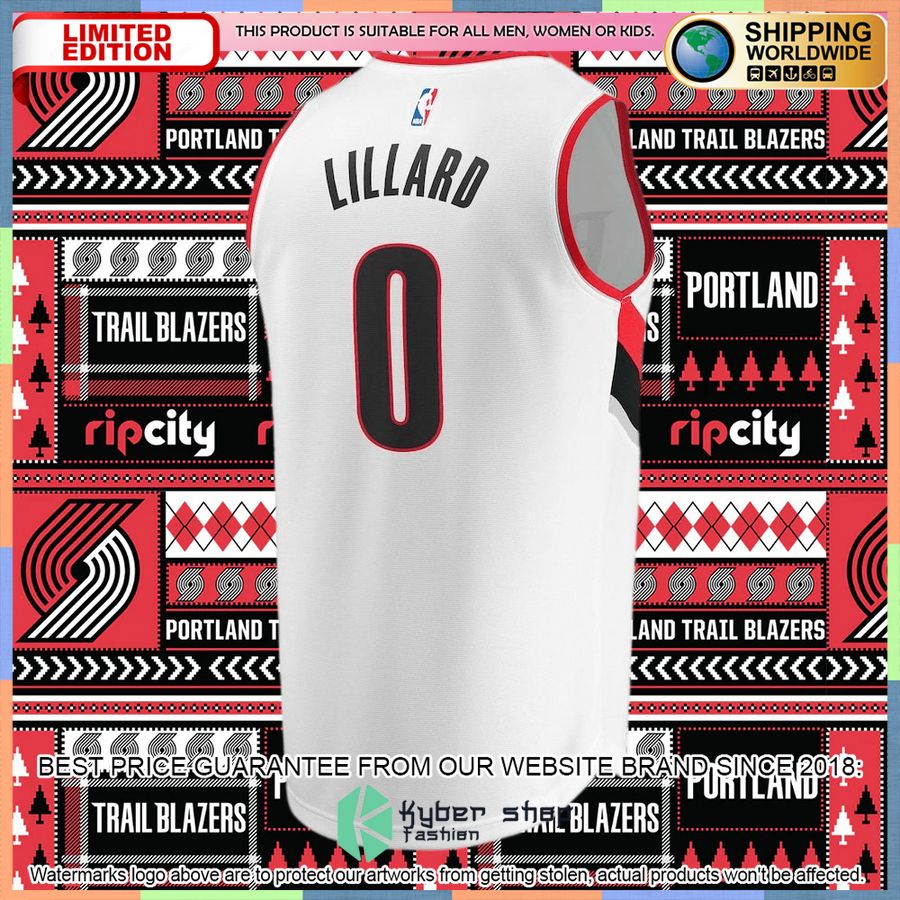 Damian Lillard Portland Trail Blazers 2020-21 White Basketball Jersey 6 Damian Lillard Portland Trail Blazers 2020-21 White Basketball Jersey word1