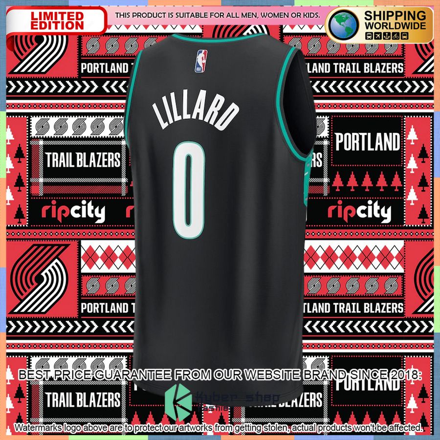 Damian Lillard Portland Trail Blazers Youth 2022-23 Black Basketball Jersey 6 Damian Lillard Portland Trail Blazers Youth 2022-23 Black Basketball Jersey word3