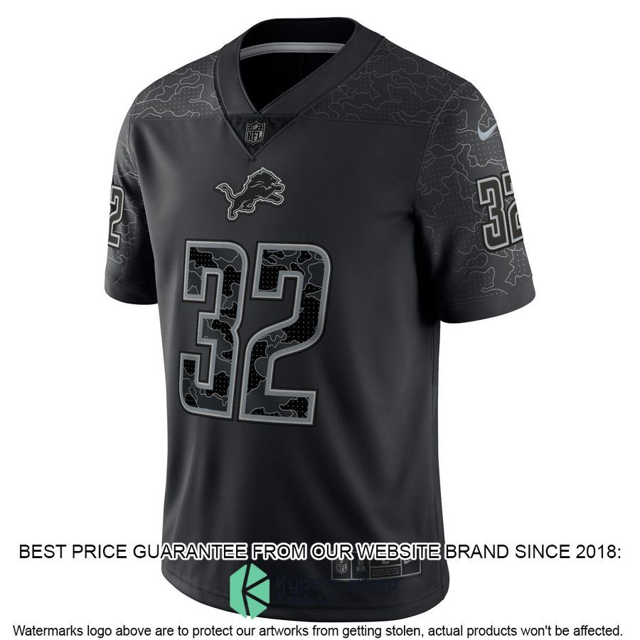 D'Andre Swift Detroit Lions RFLCTV Black Football Jersey 3 D'Andre Swift Detroit Lions RFLCTV Black Football Jersey word2