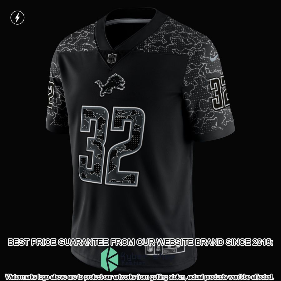 D'Andre Swift Detroit Lions RFLCTV Black Football Jersey 4 D'Andre Swift Detroit Lions RFLCTV Black Football Jersey word2