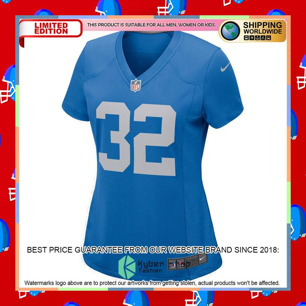 D'Andre Swift Detroit Lions Women's Blue Football Jersey 7 D'Andre Swift Detroit Lions Women's Blue Football Jersey word2