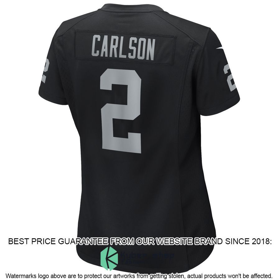 Daniel Carlson Las Vegas Raiders Women's Black Football Jersey 3 Daniel Carlson Las Vegas Raiders Women's Black Football Jersey word1