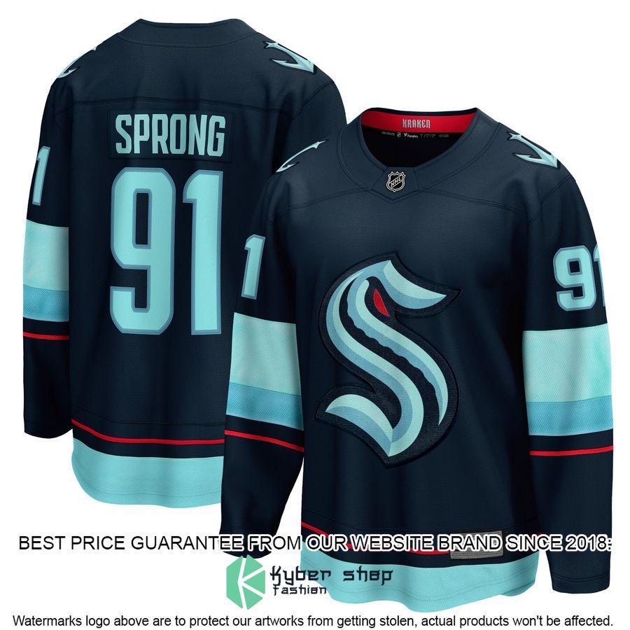 Daniel Sprong Seattle Kraken Deep Sea Blue Hockey Jersey