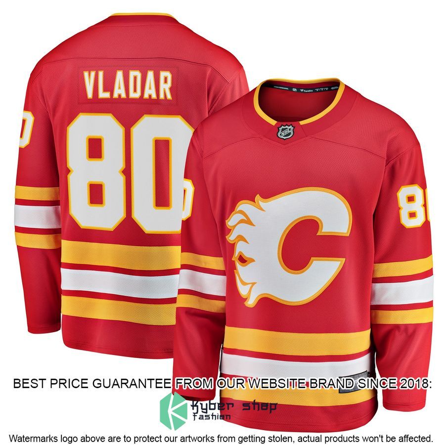 Daniel Vladar Calgary Flames Red Hockey Jersey