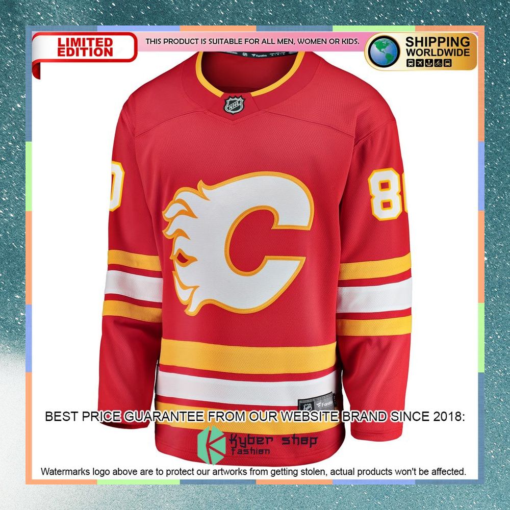 Daniel Vladar Calgary Flames Red Hockey Jersey 6 Daniel Vladar Calgary Flames Red Hockey Jersey word1