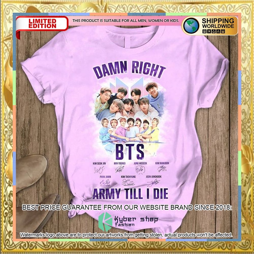 Danm Right BTS Army Till I Die Pajamas Set 5 Danm Right BTS Army Till I Die Pajamas Set word1