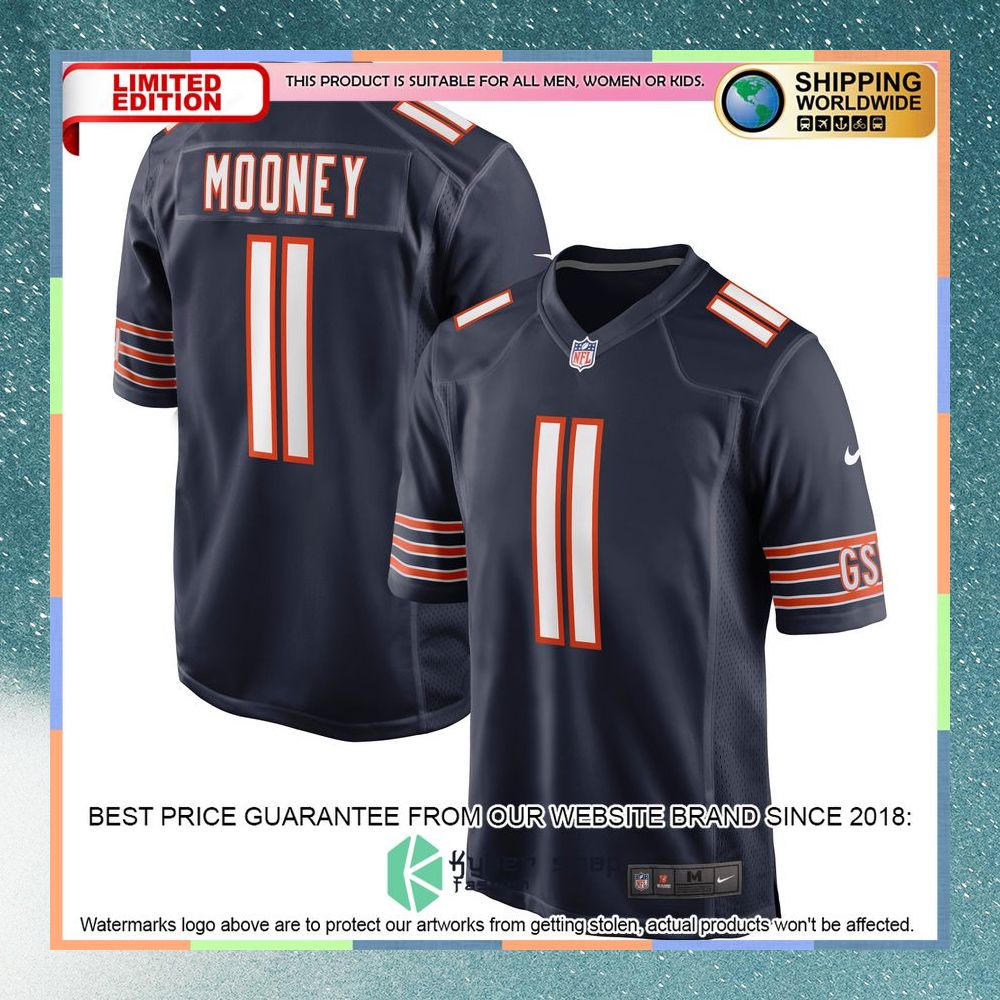 Darnell Mooney Chicago Bears Navy Football Jersey 5 Darnell Mooney Chicago Bears Navy Football Jersey word2