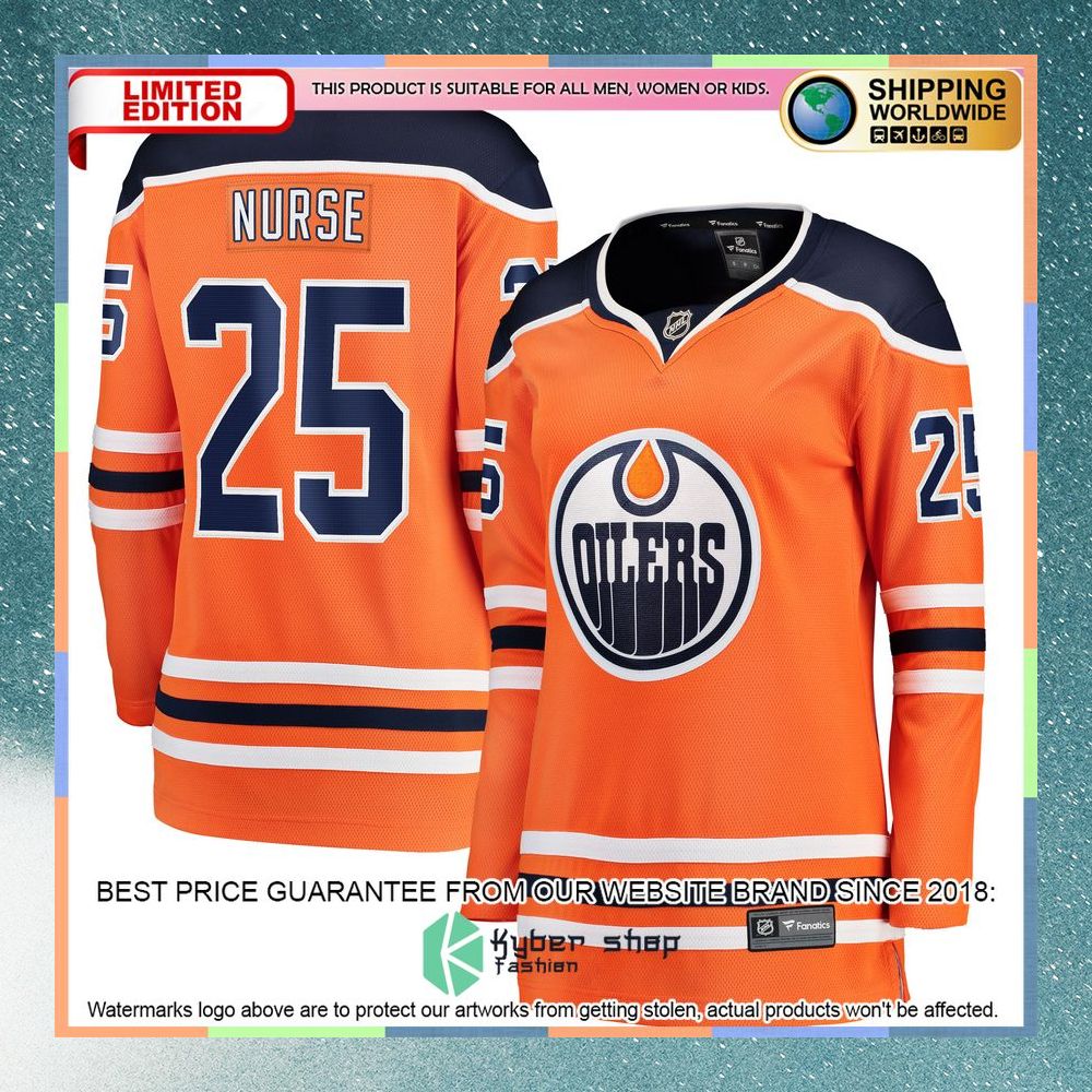 Darnell Nurse Edmonton Oilers Women's Orange Hockey Jersey 5 Darnell Nurse Edmonton Oilers Women's Orange Hockey Jersey word2