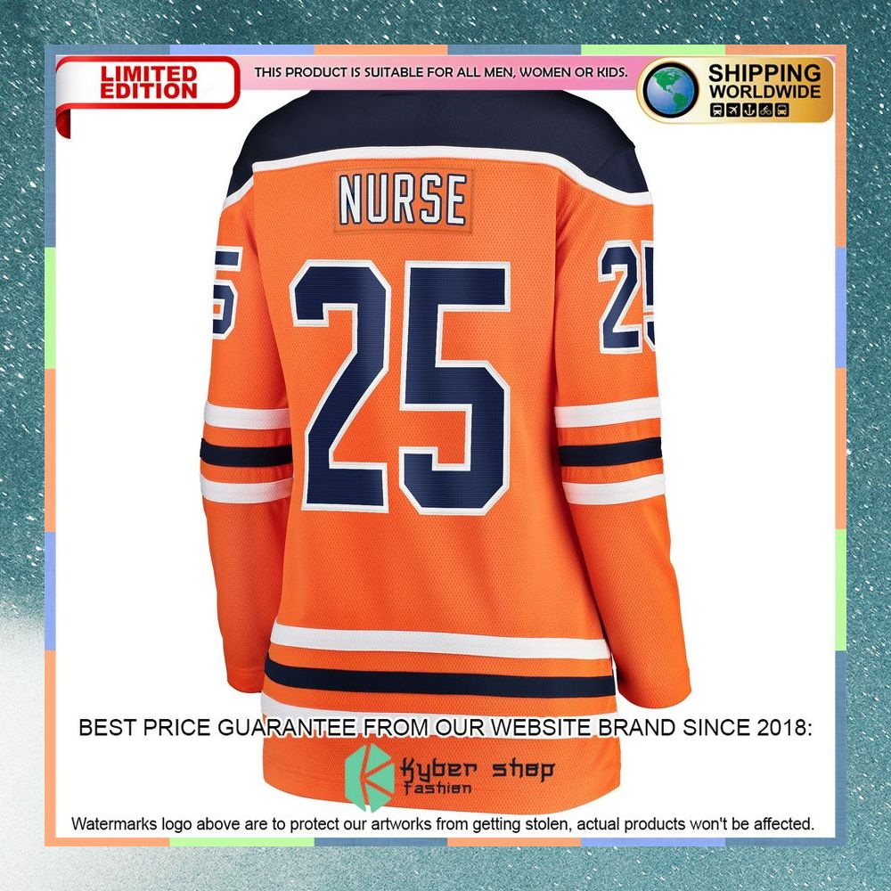 Darnell Nurse Edmonton Oilers Women's Orange Hockey Jersey 7 Darnell Nurse Edmonton Oilers Women's Orange Hockey Jersey word2