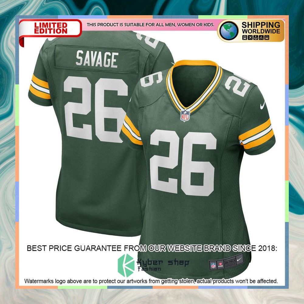 Darnell Savage Green Bay Packers Women's Green Football Jersey 5 Darnell Savage Green Bay Packers Women's Green Football Jersey word2