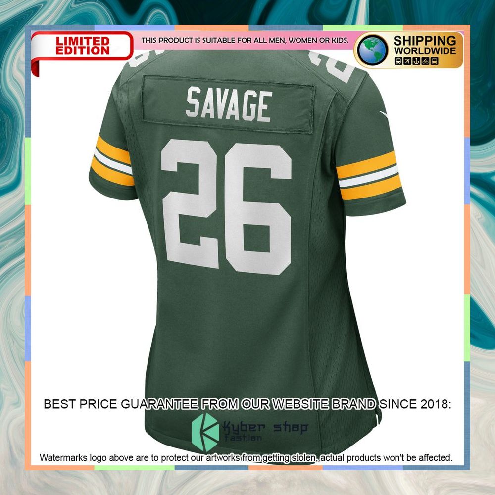 Darnell Savage Green Bay Packers Women's Green Football Jersey 7 Darnell Savage Green Bay Packers Women's Green Football Jersey word2