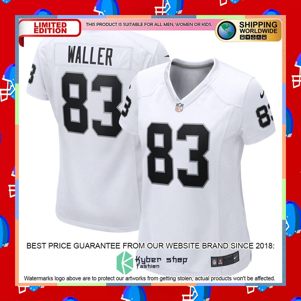 Darren Waller Las Vegas Raiders Women's White Football Jersey 5 Darren Waller Las Vegas Raiders Women's White Football Jersey word2