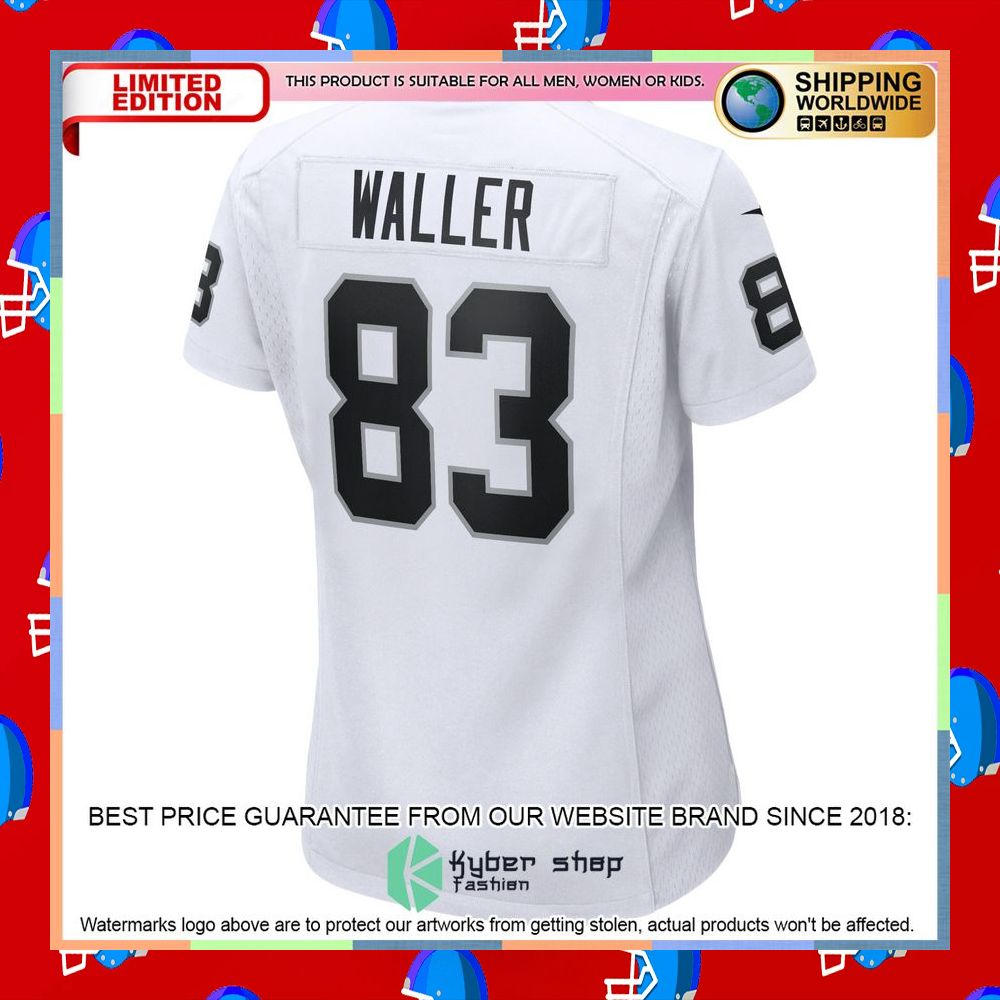 Darren Waller Las Vegas Raiders Women's White Football Jersey 7 Darren Waller Las Vegas Raiders Women's White Football Jersey word2