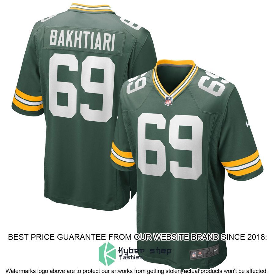 David Bakhtiari Green Bay Packers Green Football Jersey
