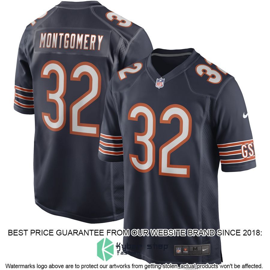 David Montgomery Chicago Bears Navy Football Jersey