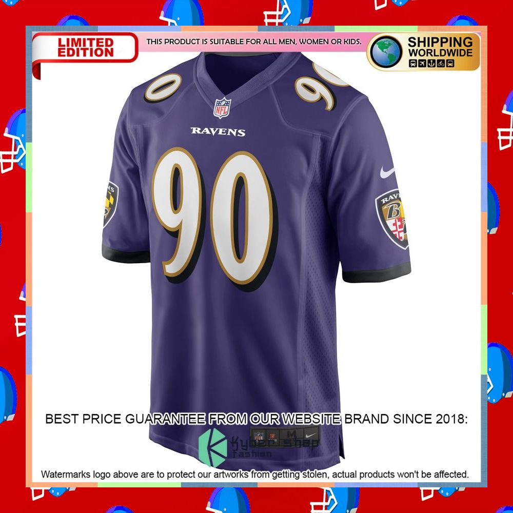 David Ojabo Baltimore Ravens 2022 NFL Draft Pick Purple Football Jersey 6 David Ojabo Baltimore Ravens 2022 NFL Draft Pick Purple Football Jersey word2