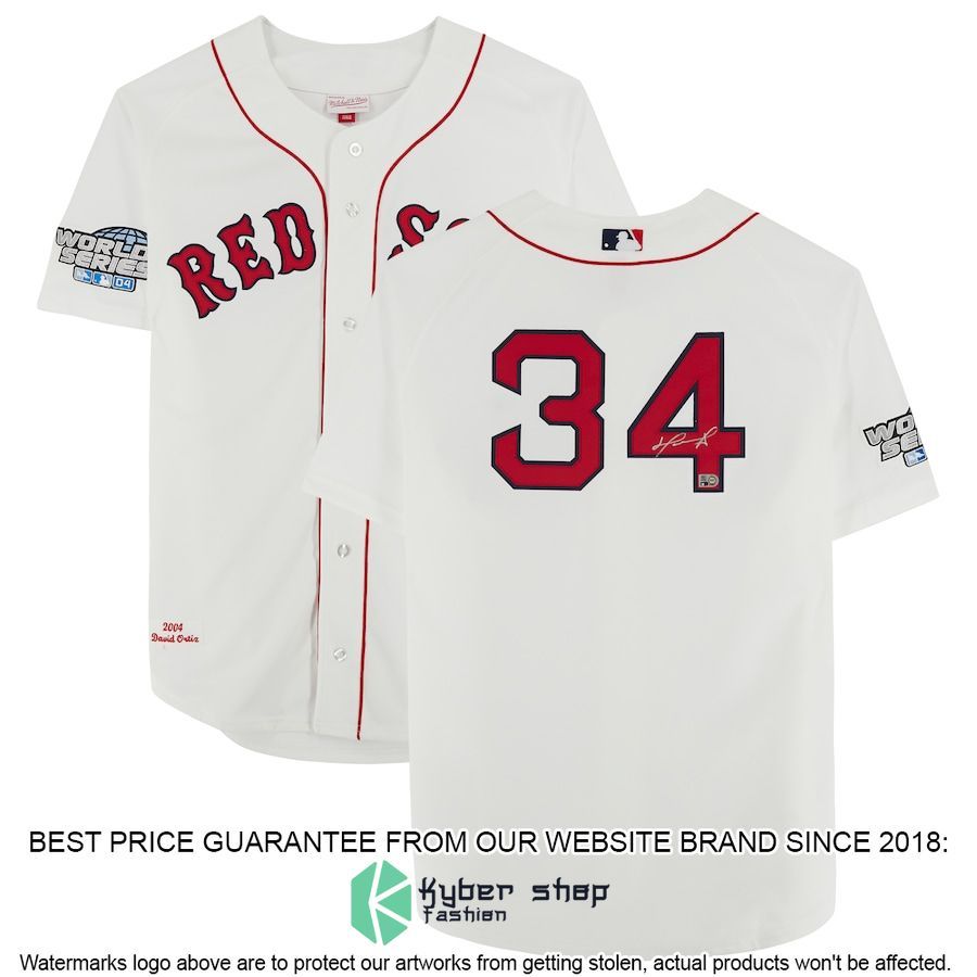 David Ortiz Boston Red Sox Mitchell And Ness White Baseball Jersey
