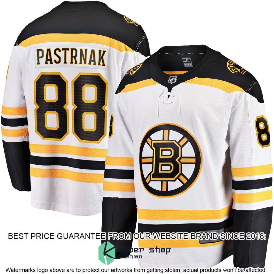 David Pastrnak Boston Bruins Away Premier White Hockey Jersey