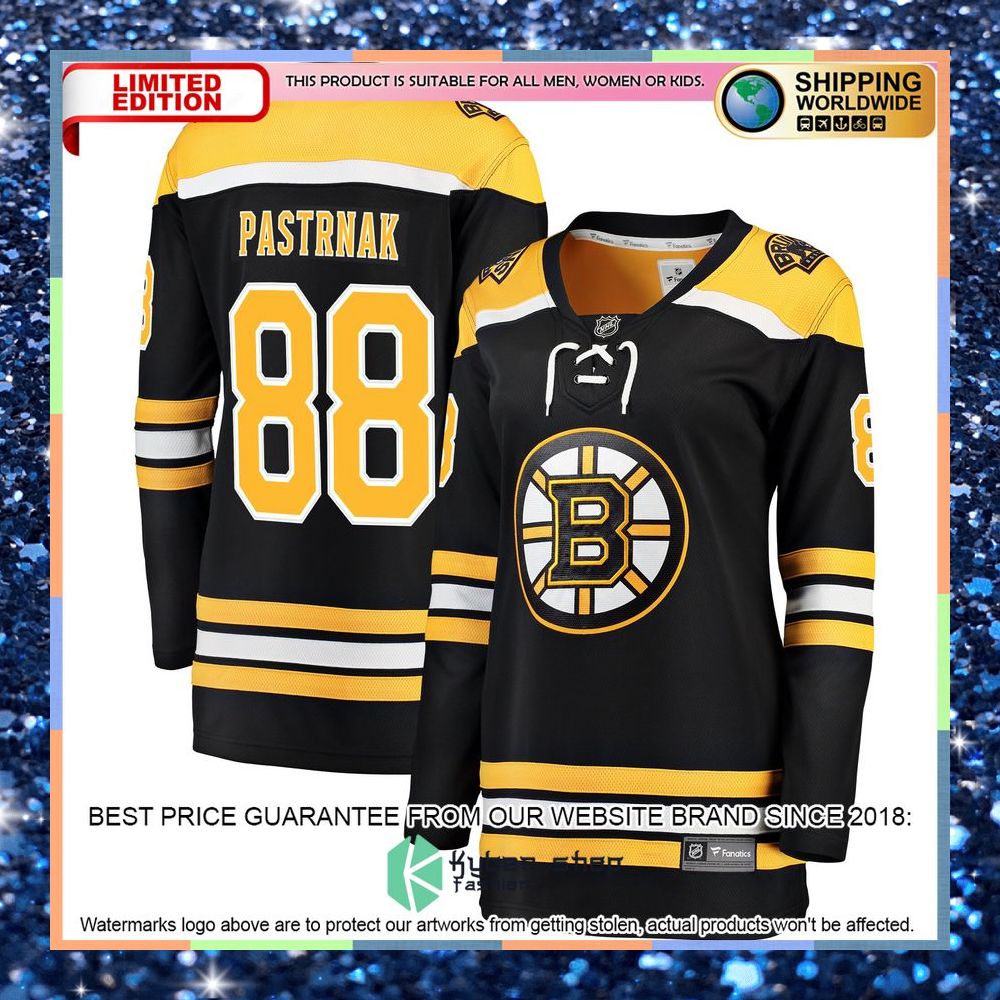 David Pastrnak Boston Bruins Women's Home Premier Black Hockey Jersey 5 David Pastrnak Boston Bruins Women's Home Premier Black Hockey Jersey word2