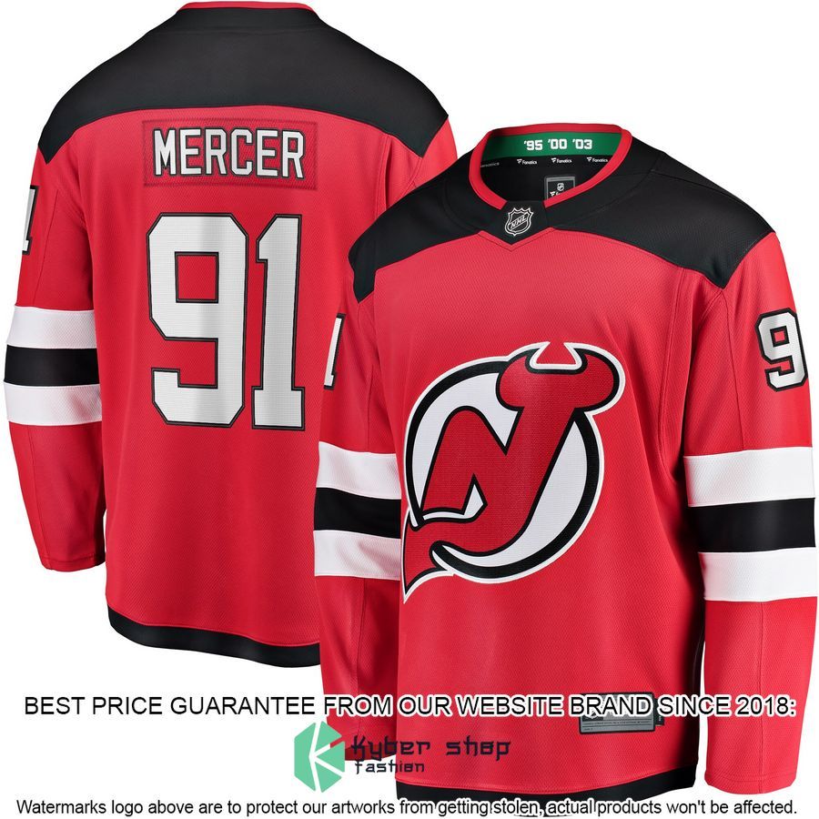 Dawson Mercer New Jersey Devils Home Red Hockey Jersey