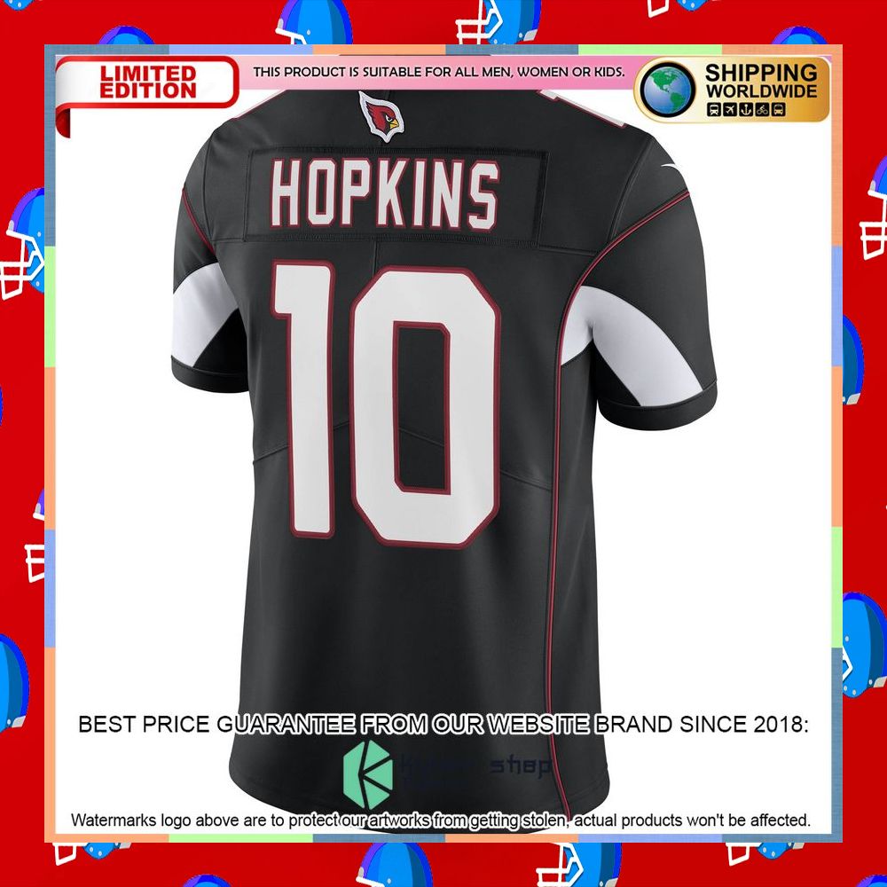 DeAndre Hopkins Arizona Cardinals Vapor Black Football Jersey 8 DeAndre Hopkins Arizona Cardinals Vapor Black Football Jersey word2