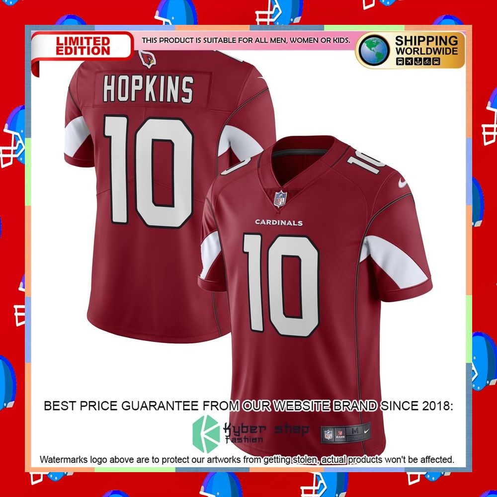 DeAndre Hopkins Arizona Cardinals Vapor Black Football Jersey 10 DeAndre Hopkins Arizona Cardinals Vapor Black Football Jersey word2