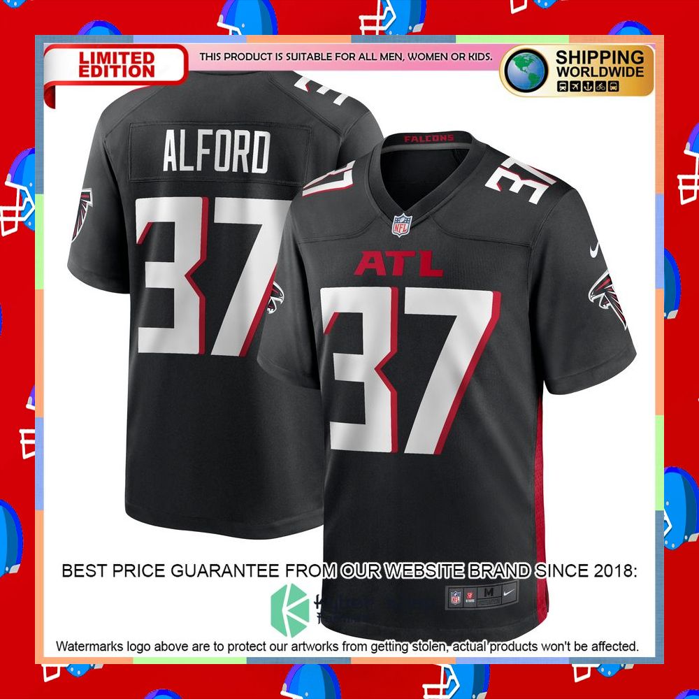 Dee Alford Atlanta Falcons Black Football Jersey 5 Dee Alford Atlanta Falcons Black Football Jersey word2