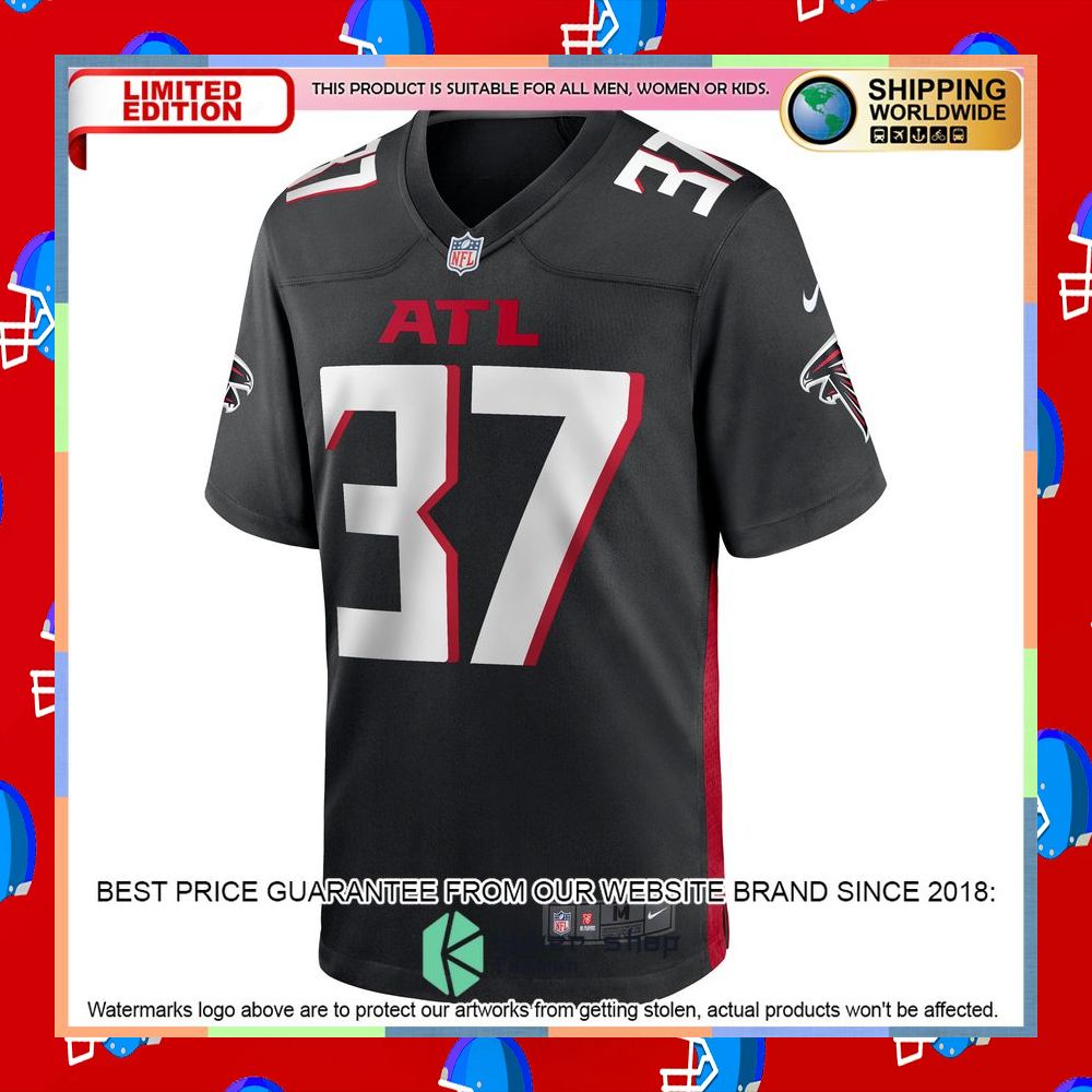 Dee Alford Atlanta Falcons Black Football Jersey 6 Dee Alford Atlanta Falcons Black Football Jersey word2