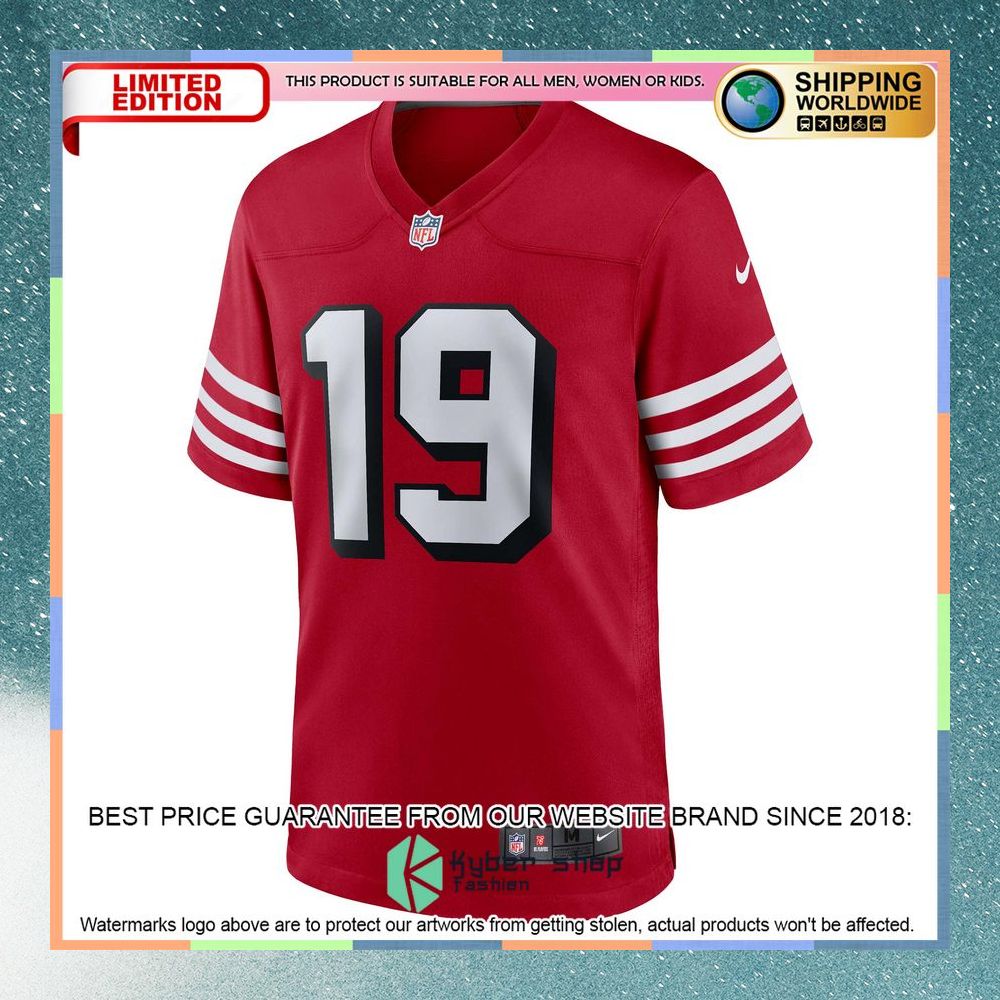 Deebo Samuel San Francisco 49ers Alternate Scarlet Football Jersey 6 Deebo Samuel San Francisco 49ers Alternate Scarlet Football Jersey word2