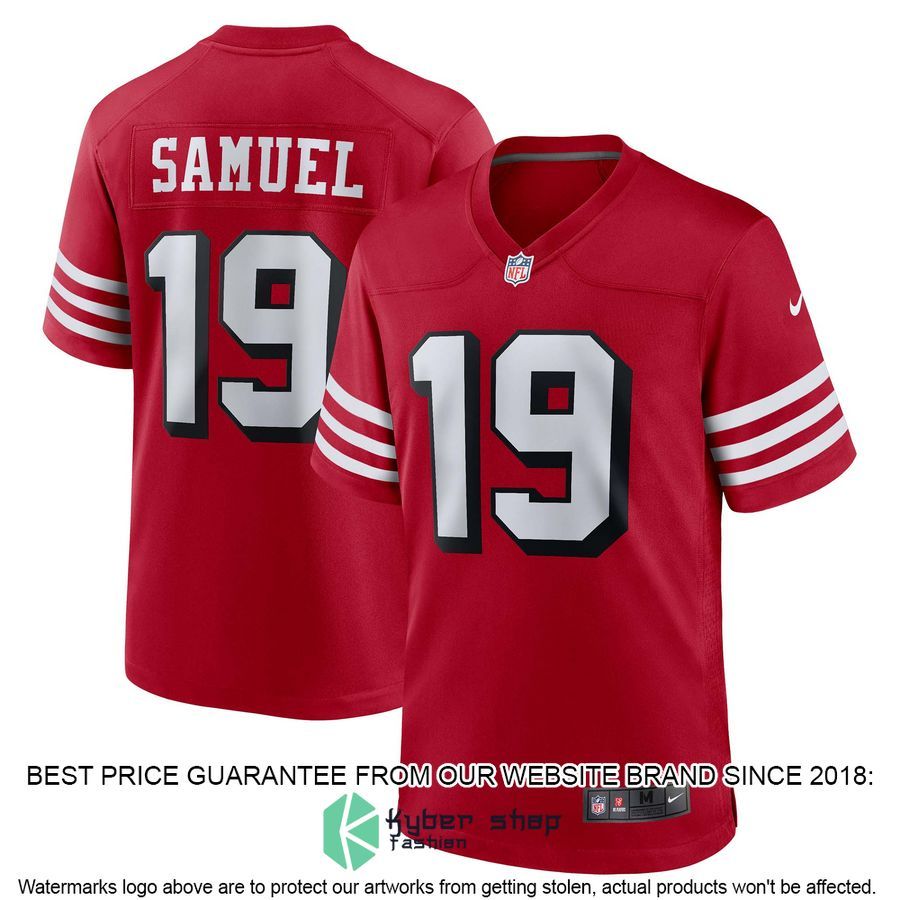 Deebo Samuel San Francisco 49ers Alternate Scarlet Football Jersey 4 Deebo Samuel San Francisco 49ers Alternate Scarlet Football Jersey word2