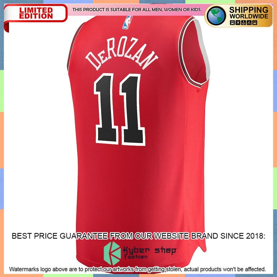 DeMar DeRozan Chicago Bulls 2021-22 Road Red Basketball Jersey 3 DeMar DeRozan Chicago Bulls 2021-22 Road Red Basketball Jersey word2
