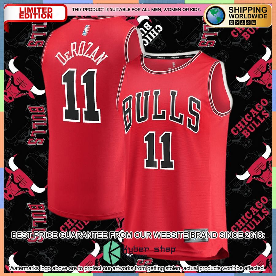 DeMar DeRozan Chicago Bulls 2021-22 Road Red Basketball Jersey 4 DeMar DeRozan Chicago Bulls 2021-22 Road Red Basketball Jersey word2