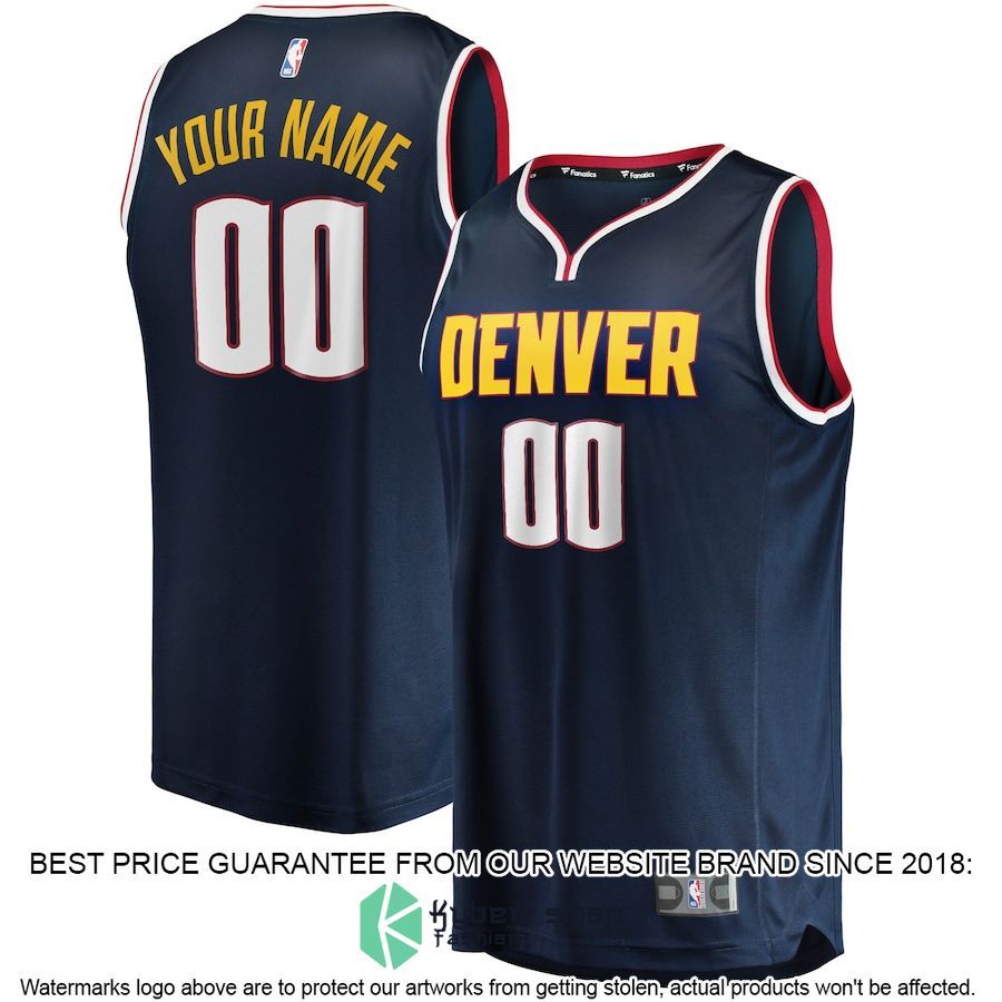 Denver Nuggets 2018-19 Custom Navy Basketball Jersey