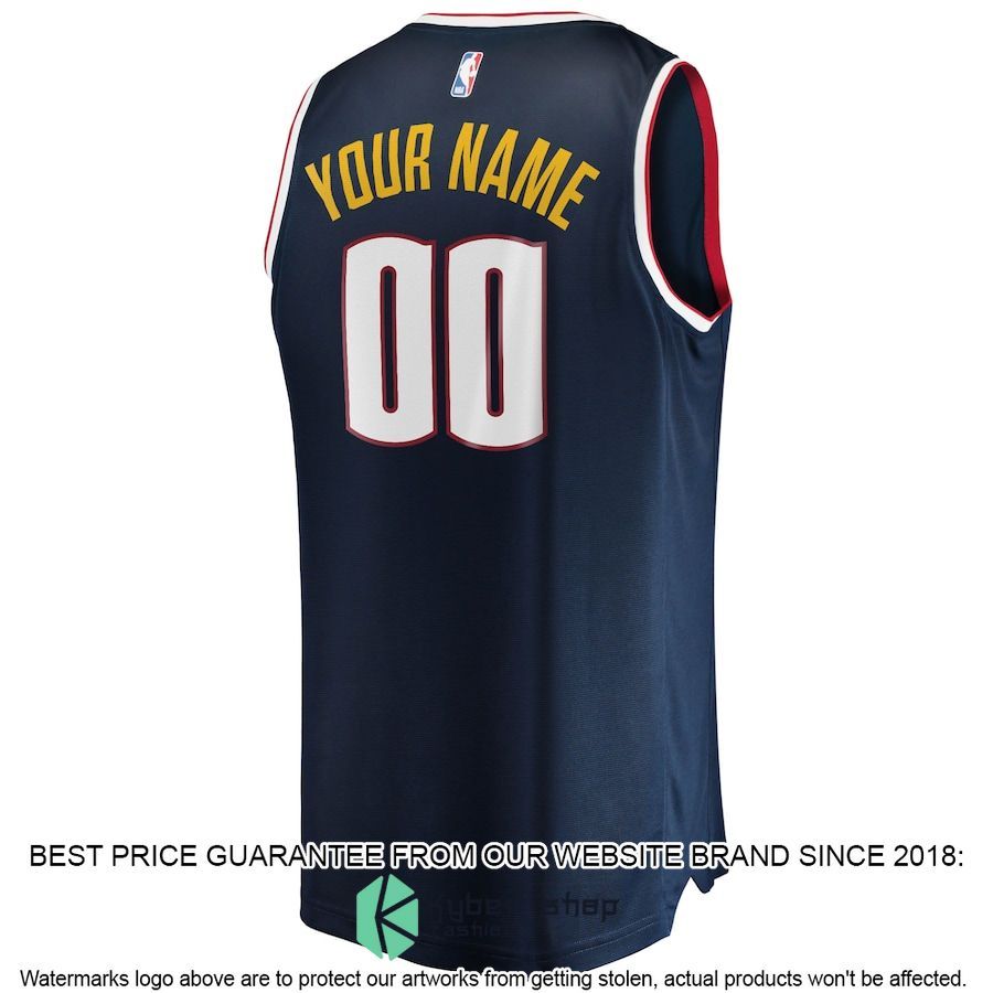 Denver Nuggets 2018-19 Custom Navy Basketball Jersey 3 Denver Nuggets 2018-19 Custom Navy Basketball Jersey word2