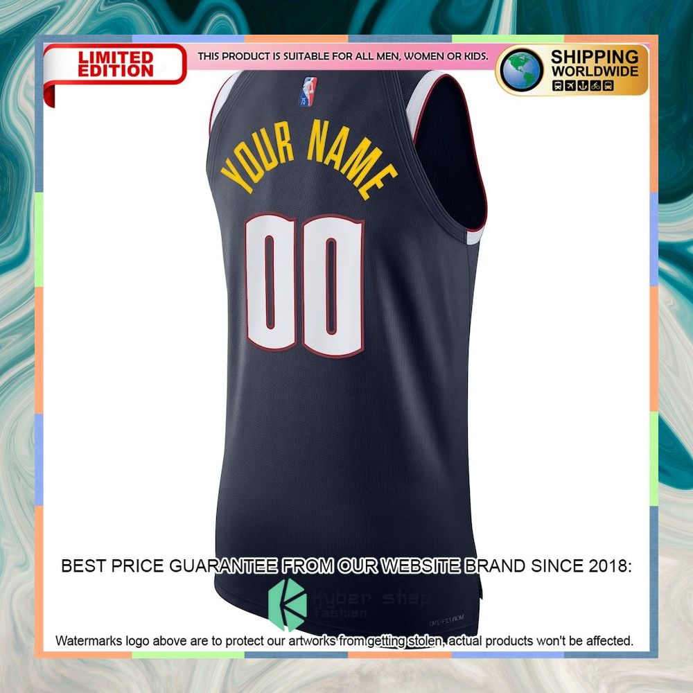 Denver Nuggets Nike 2021-22 Diamond Custom Navy Basketball Jersey 6 Denver Nuggets Nike 2021-22 Diamond Custom Navy Basketball Jersey word2