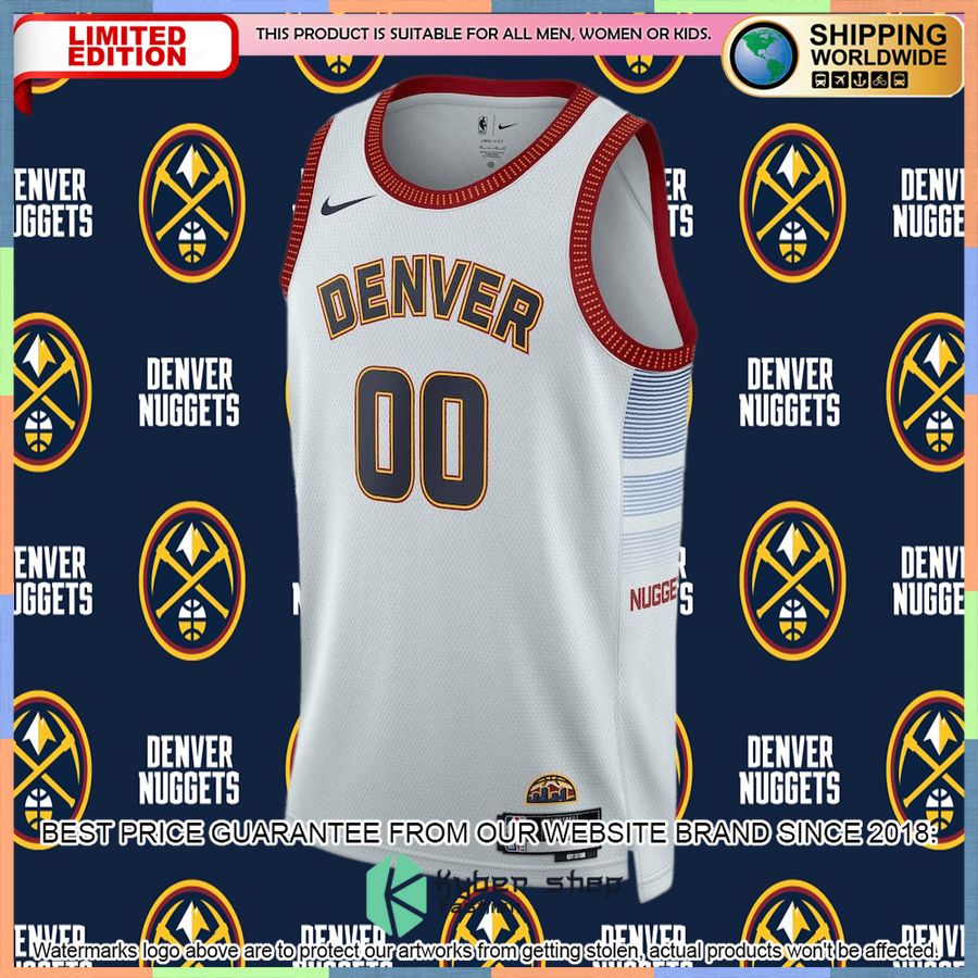 Denver Nuggets Nike 2022-23 Custom Gray Basketball Jersey 5 Denver Nuggets Nike 2022-23 Custom Gray Basketball Jersey word2